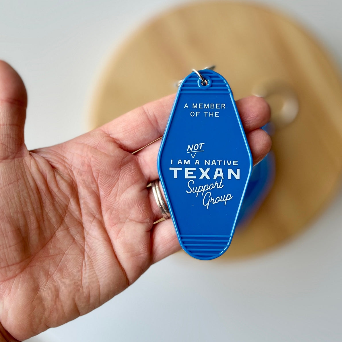 Not a Texas Native Keychain