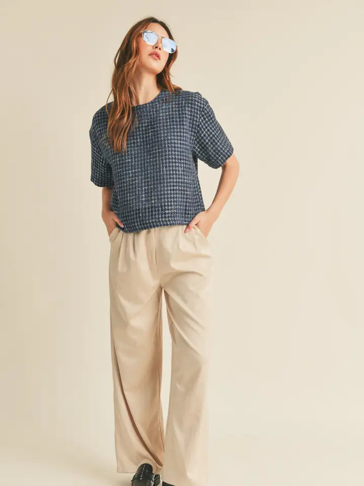 Boxy Bouclé Top