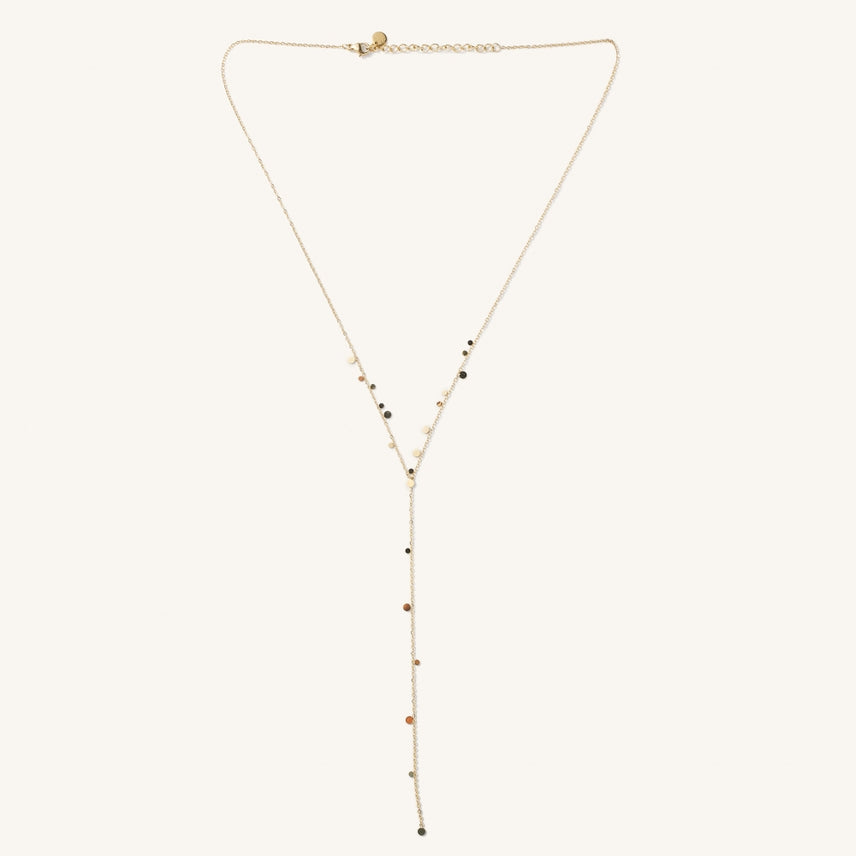 Confetti Chain Lariat Necklace