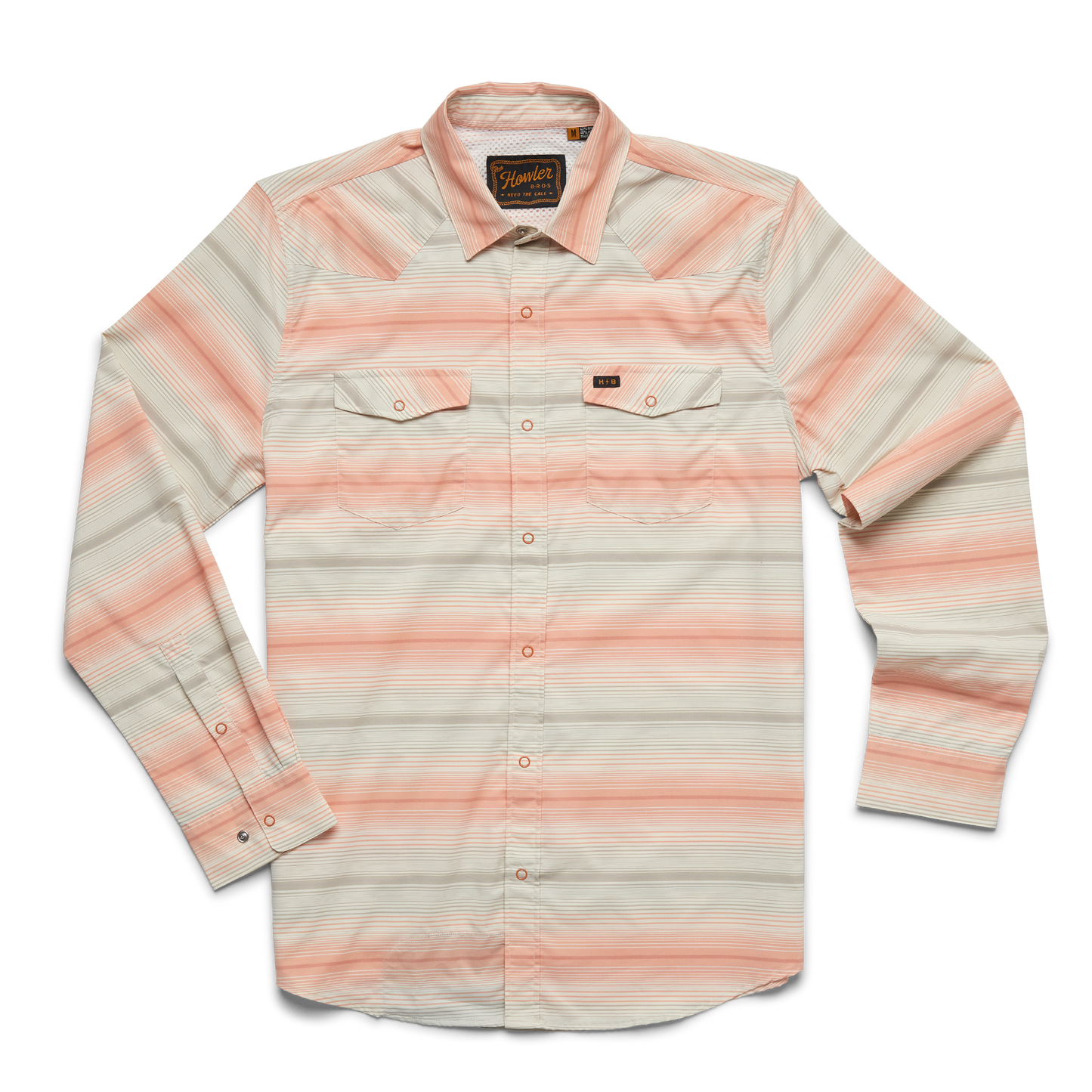 Howler Bros H Bar Tech Longsleeve Martin Stripe: Sunset