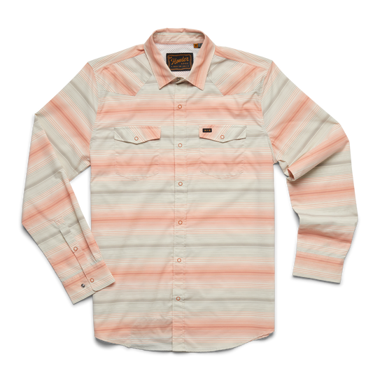 Howler Bros H Bar Tech Longsleeve Martin Stripe: Sunset