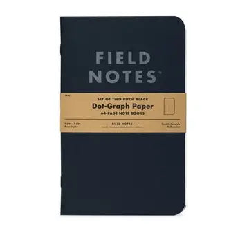 Medium Pitch Black Note Books
