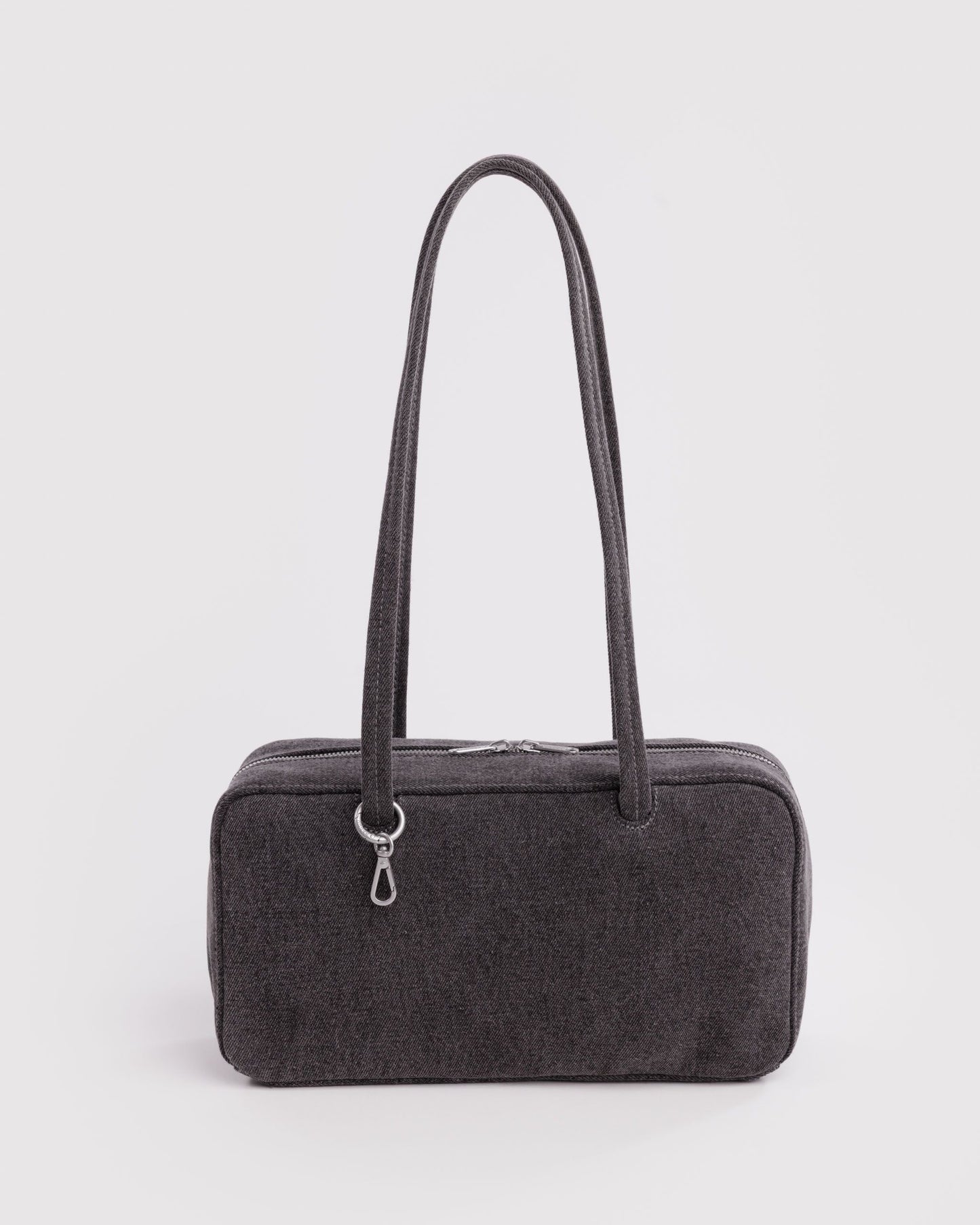 Denim Bowler Bag- Washed Black Denim