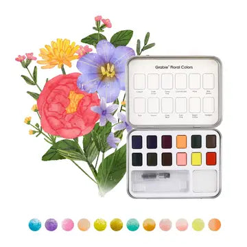 Watercolor Pocket Set of 12 with Brush