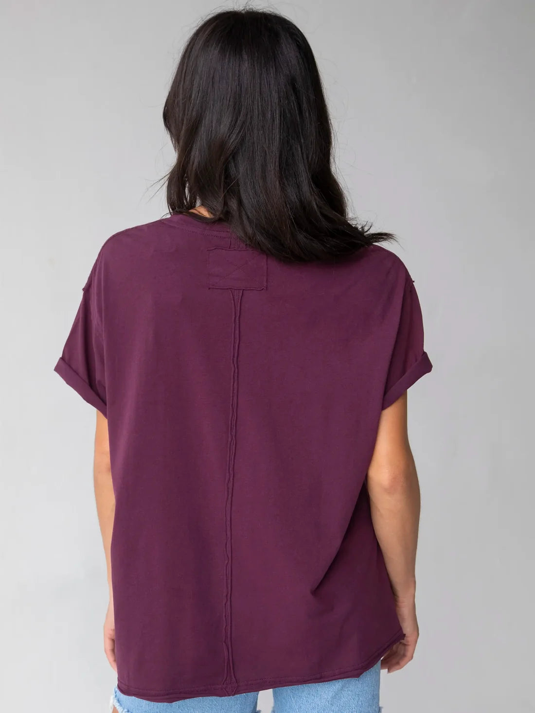 Take It In Cotton Tee-Cranberry