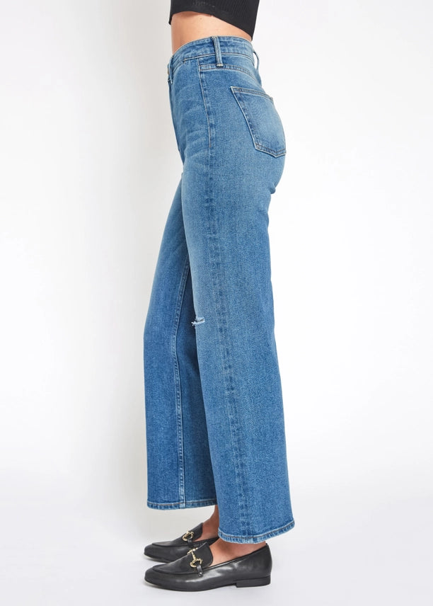 Queen High Rise Crop Wide Leg Jeans