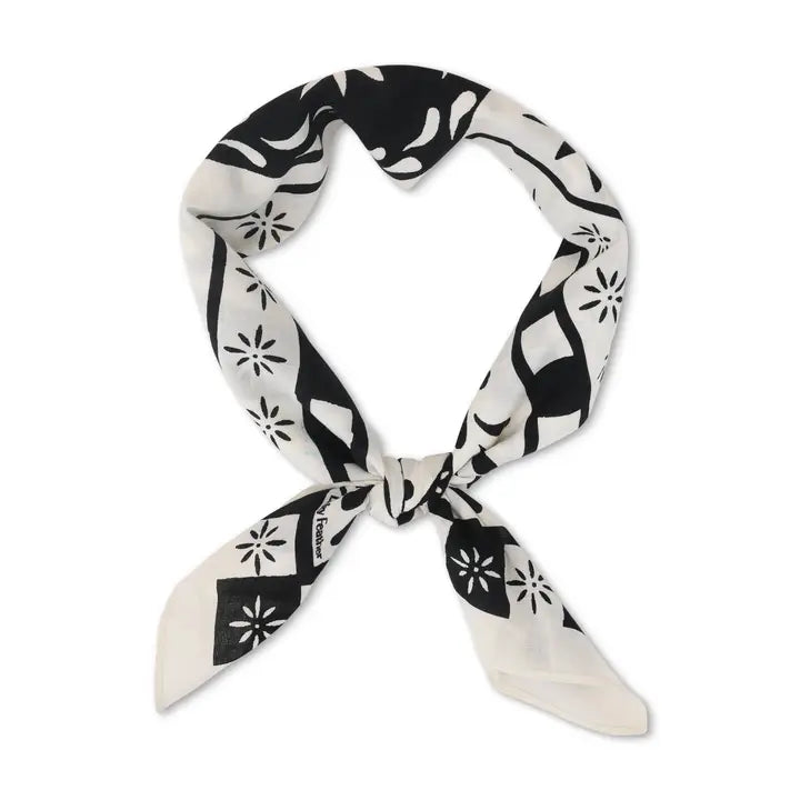 Happiness Bandanas - Black and White