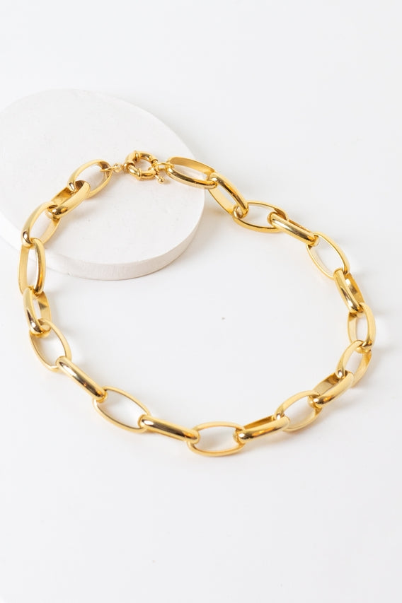 Pretty in Link 24K Gold Plated Necklace