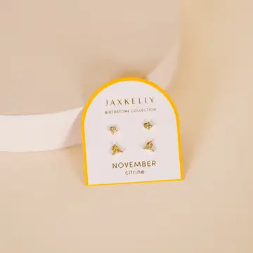 Birthstone Stud Earring Set