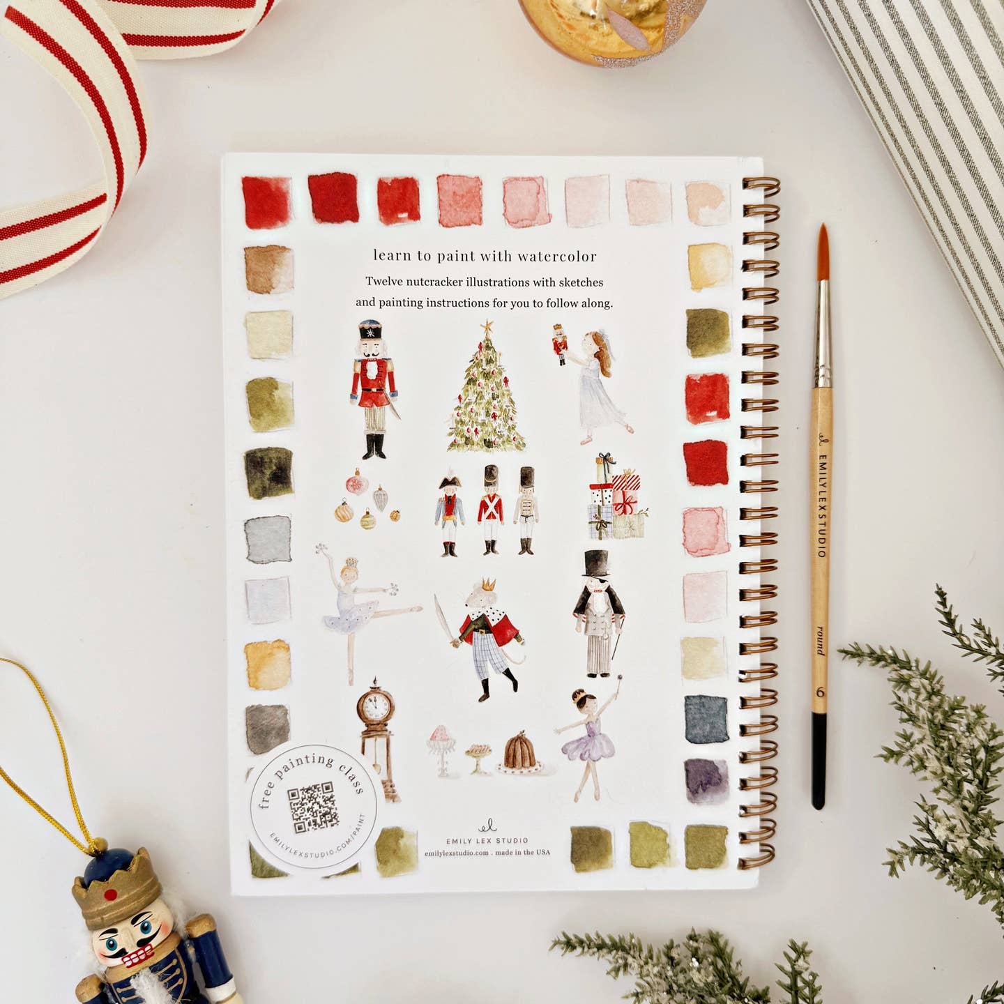 Christmas Theme Watercolor Workbooks