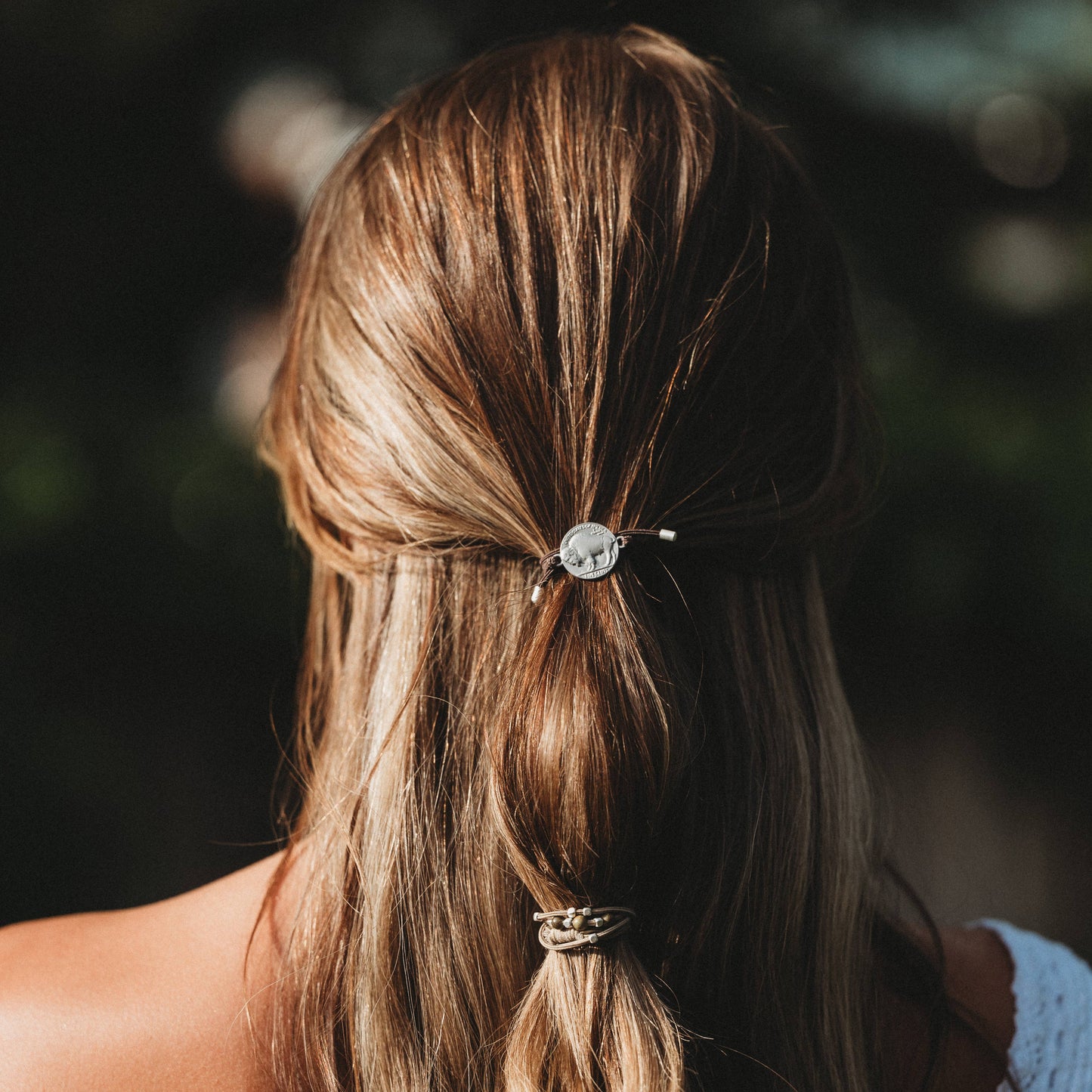 "Roam" Earthy Buffalo Hair Tie Bracelets