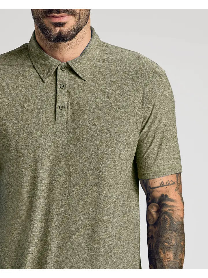 Men's Active Polo - Military Green