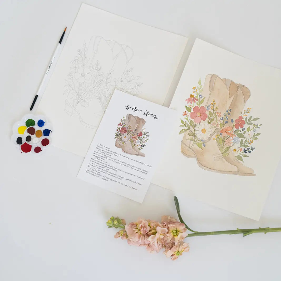 Boots and Blooms Watercolor Kit