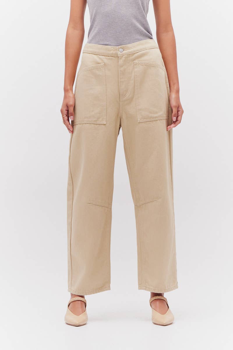 Curved Denim Pants