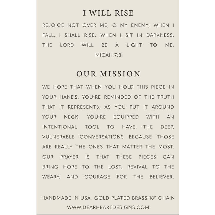 I Will Rise Necklace