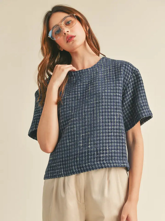 Boxy Bouclé Top