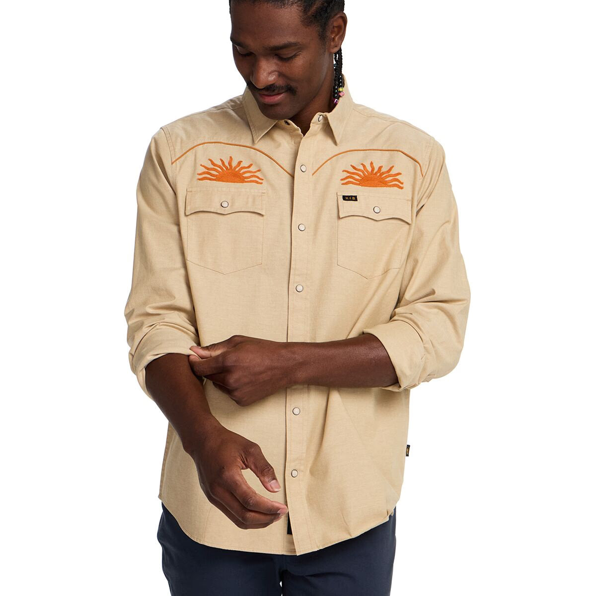 Crosscut Deluxe Longsleeve Snapshirt - El Sol: Gold