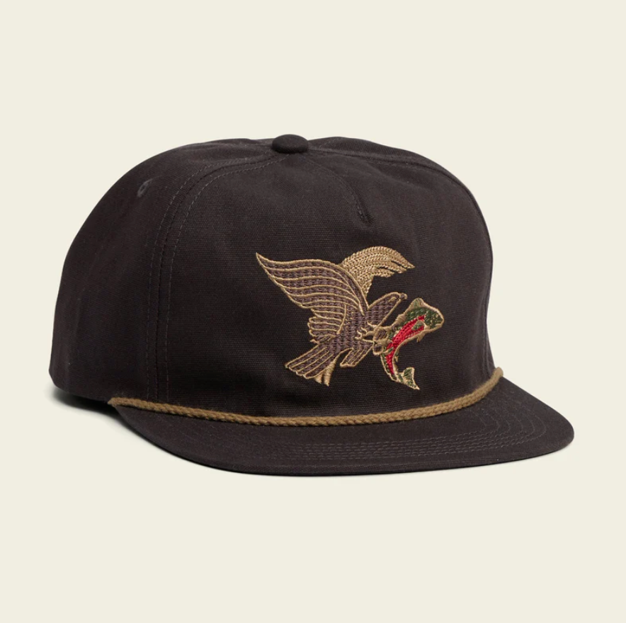 Unstructured Snapback Hats - Osprey Prey : Black Twill