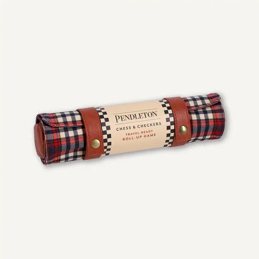 Pendleton Red Black Check Pattern Chess & Checkers