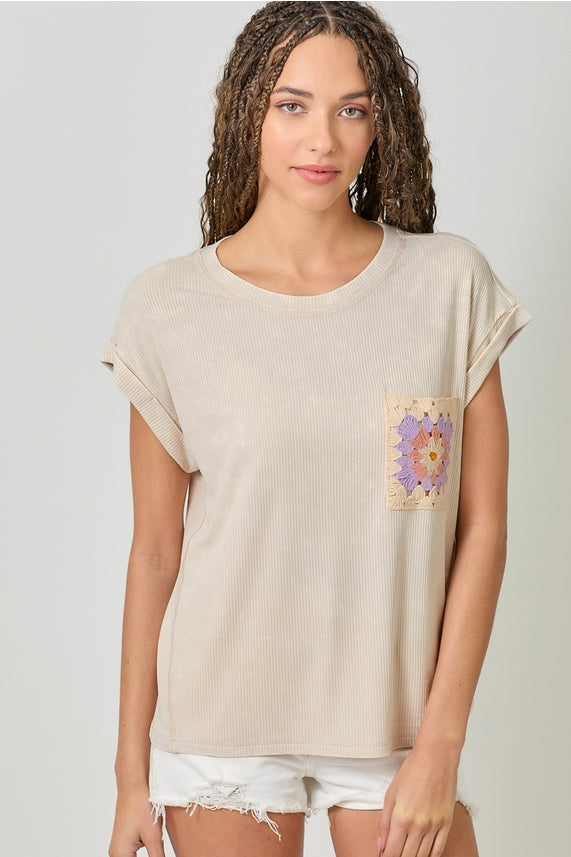 Crochet Pocket Tee