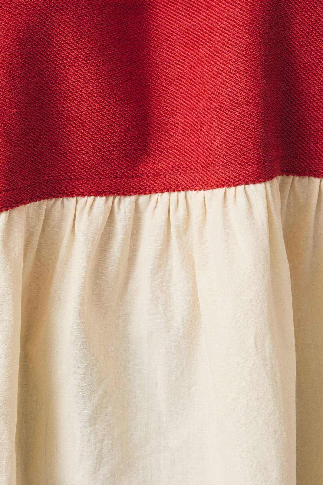 Colorblock V Neck Babydoll Top