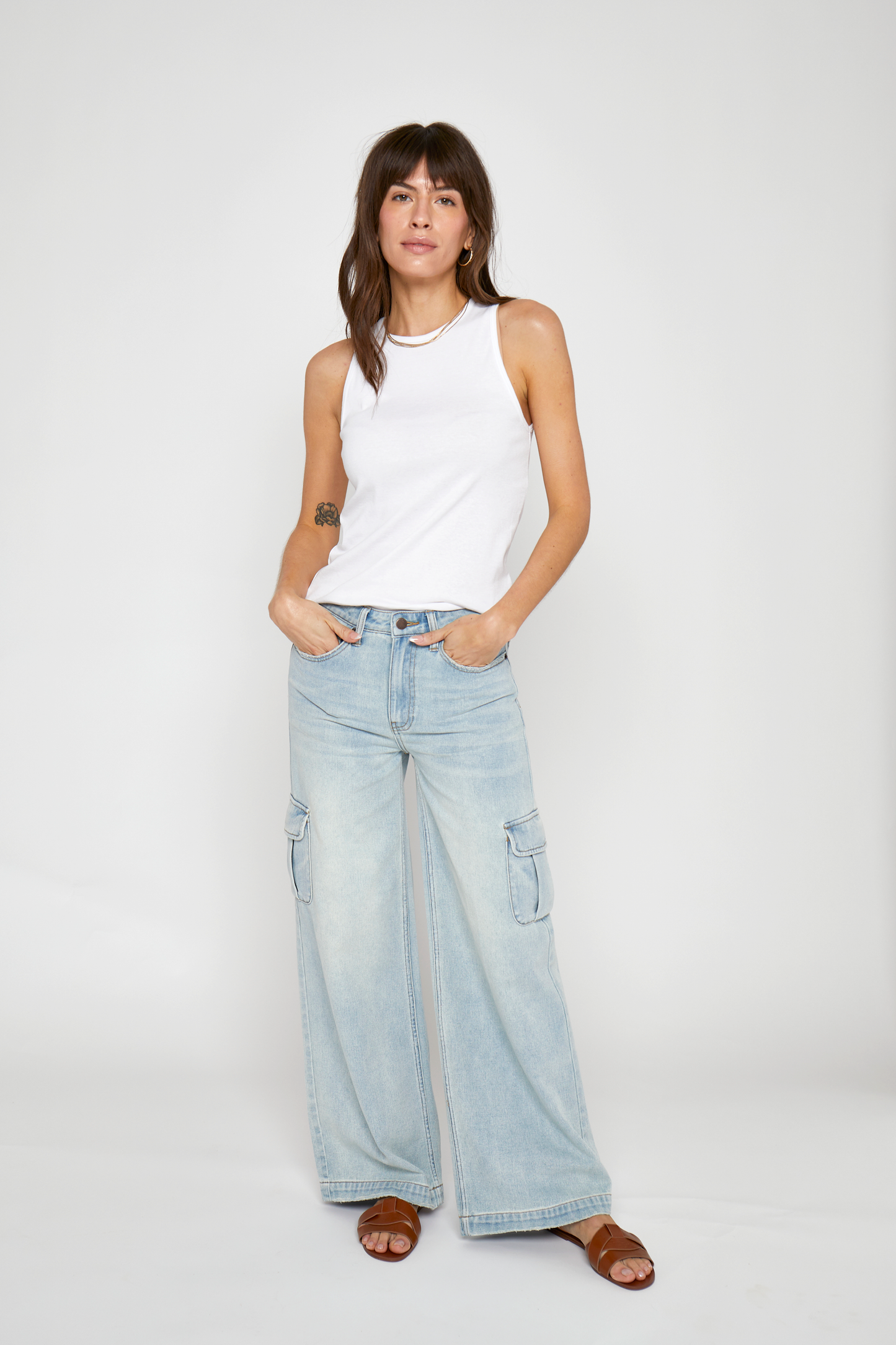 Madison Mid Rise Cargo Jean