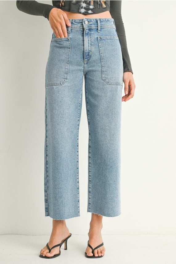 Utility Pocket Wide Leg Jean