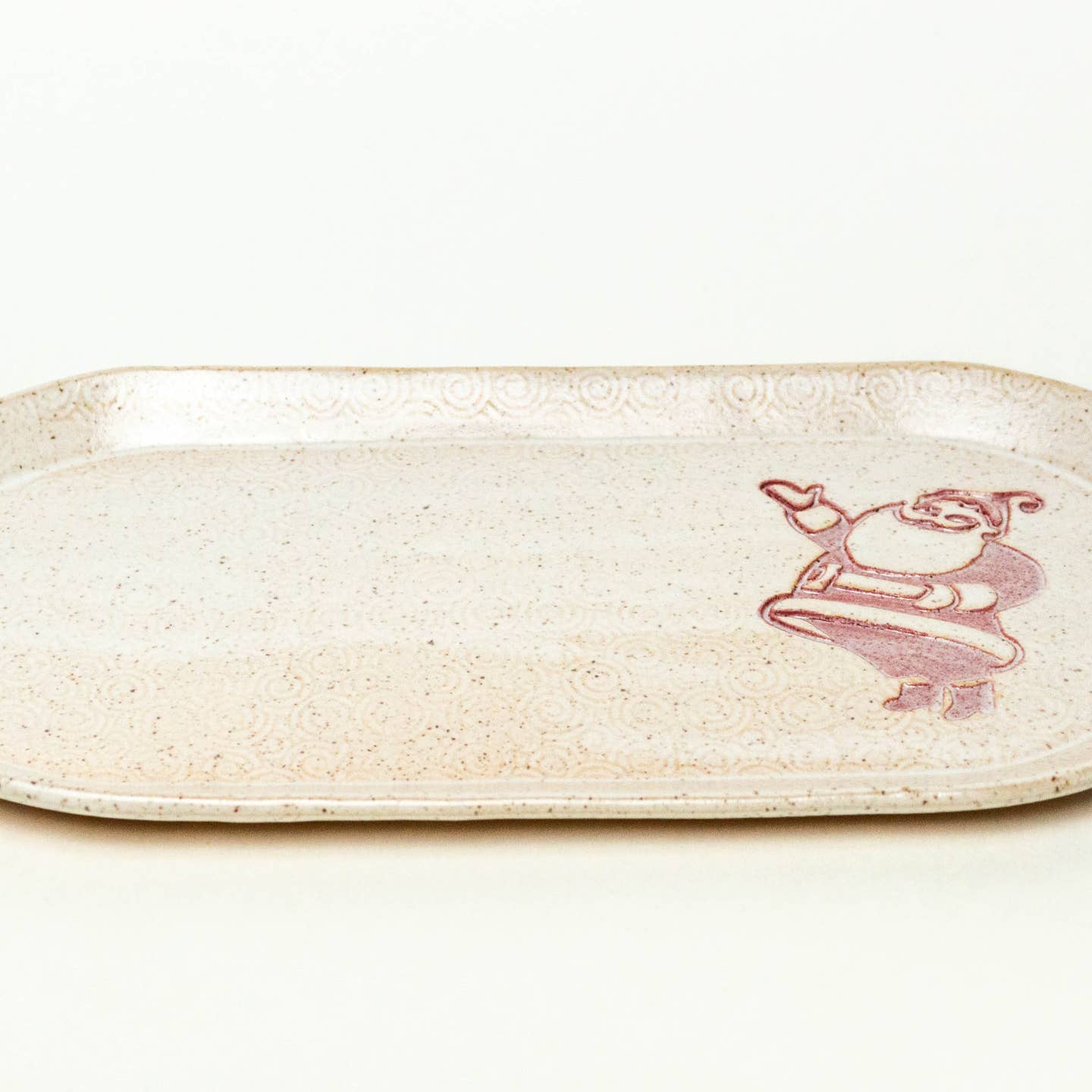 Santa Handmade Ceramic 10" Platter