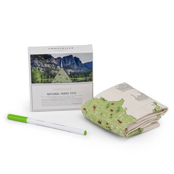 100% Cotton National Parks Color In Tote Bag