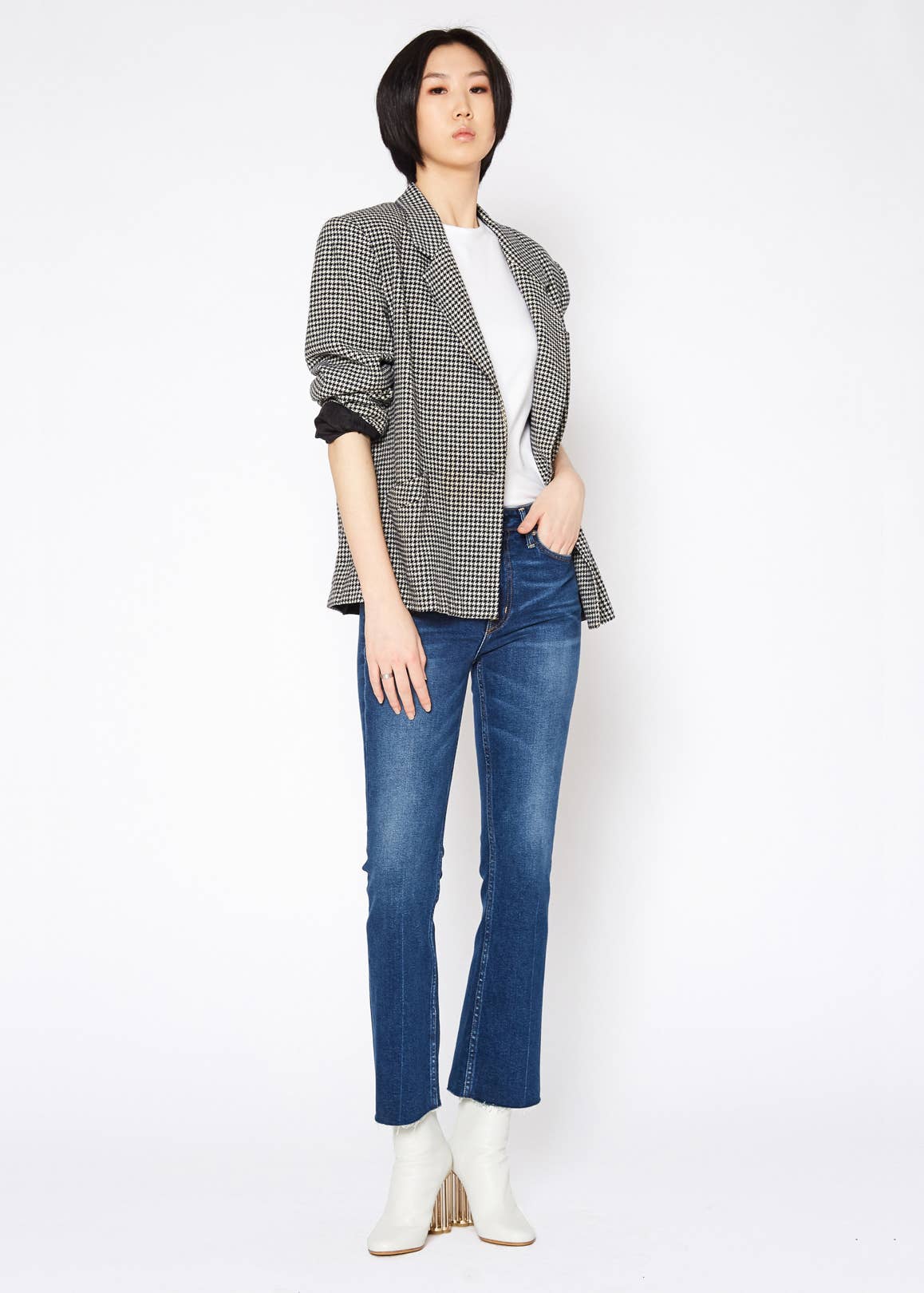 Noend Denim Farrah Mid Rise Kick Flare: Westport
