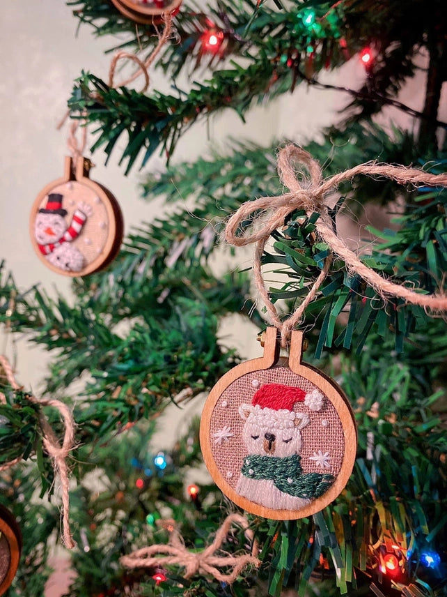 Embroidered Christmas Ornaments