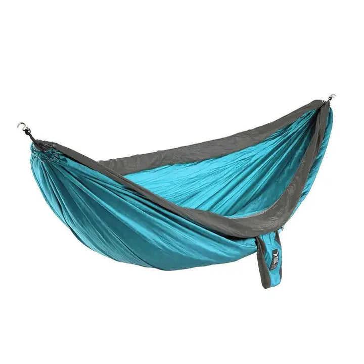 Double Hammock & Straps - Aqua & Charcoal