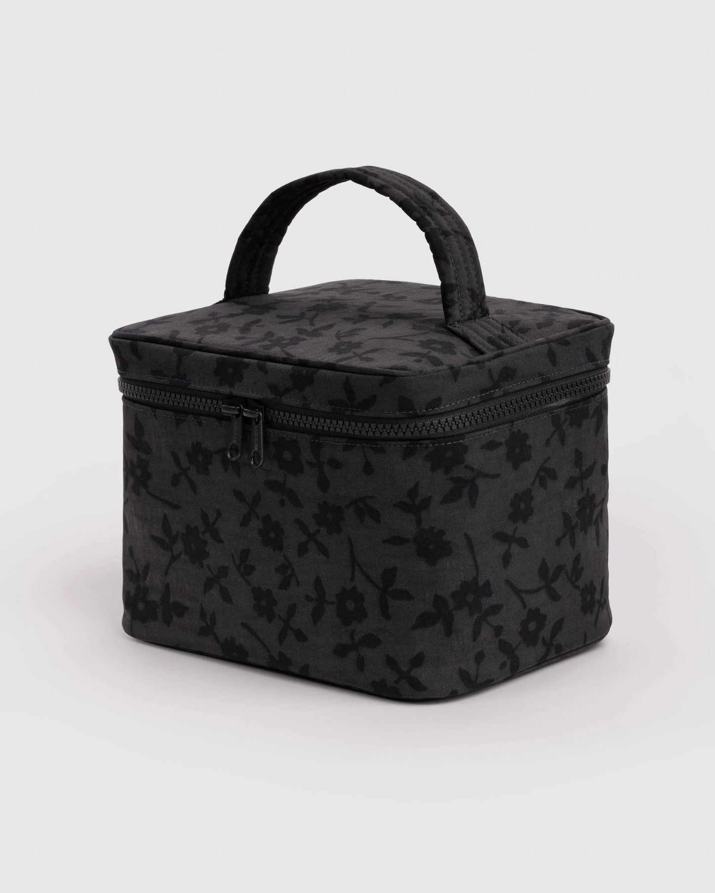 Large Cosmetic Case- Charcoal Ditsy Floral
