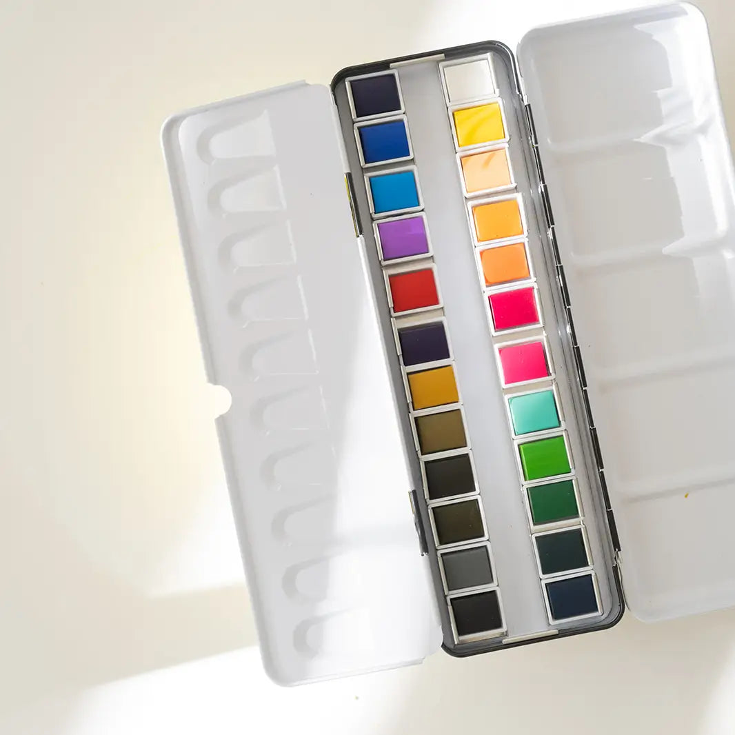 24 Color Watercolor Palette