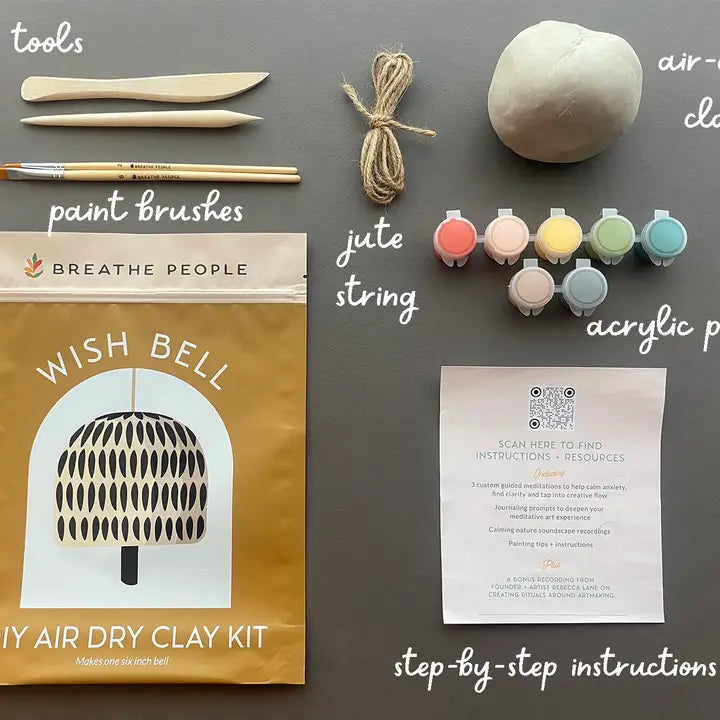 DIY Air Dry Clay Kit- Wish Bell