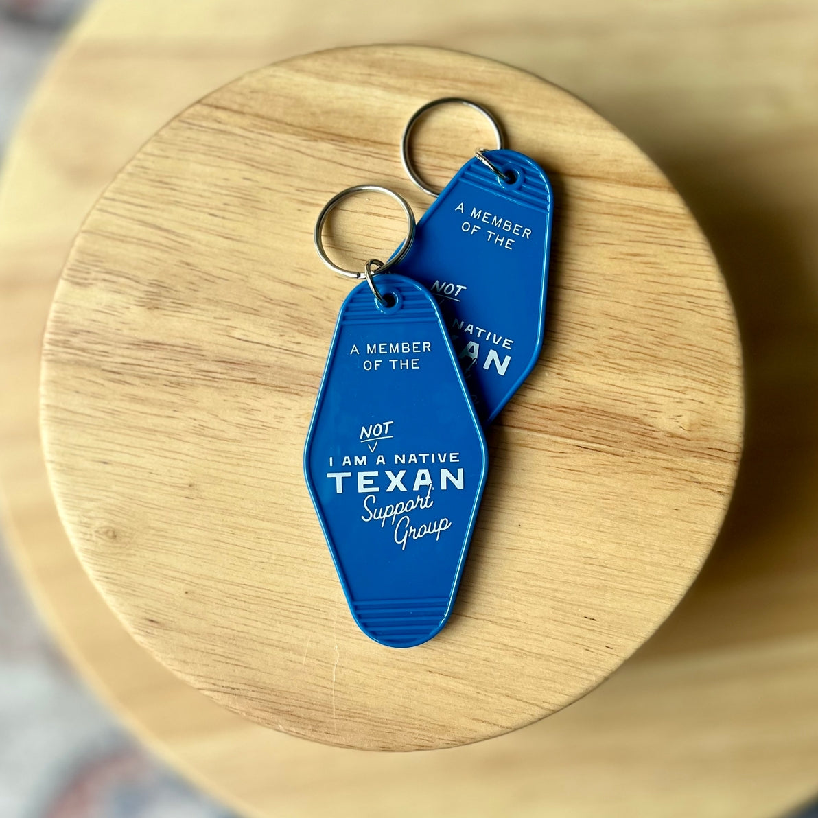 Not a Texas Native Keychain