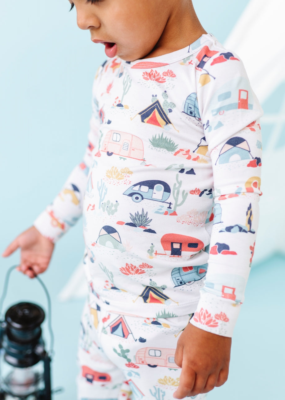 Kids Bamboo Pajamas -Desert Western Camper