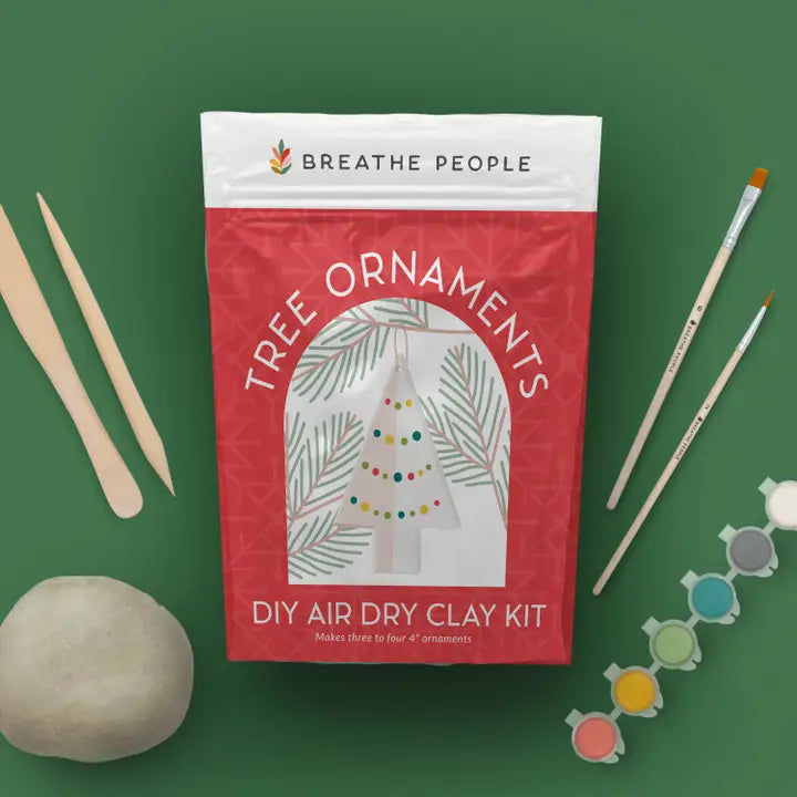 DIY Air-Dry Clay Tree Ornaments