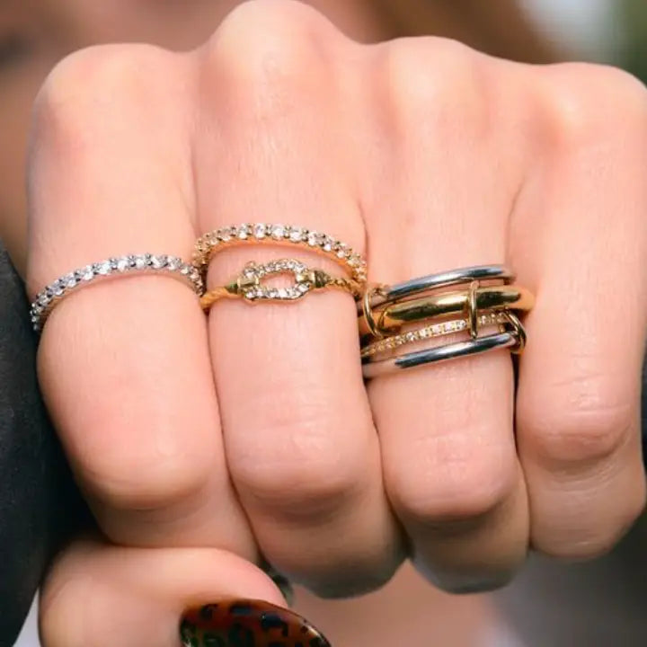 Olivia Mixed Metal Stacked Ring Set