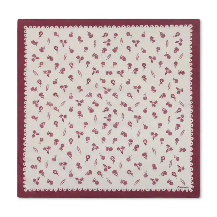 Happiness Bandanas - Deep Purple/Ivory Floral