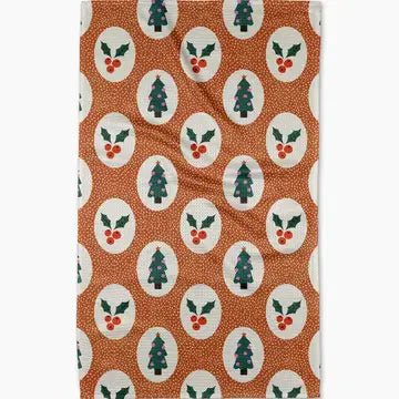 Christmas Geometry Tea Towel