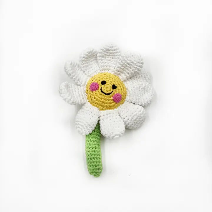 Daisy Flower Rattle – Bright & Cheerful Playtime Companion