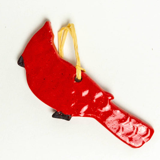 Cardinal Shaped Handmade Ceramic Ornaments