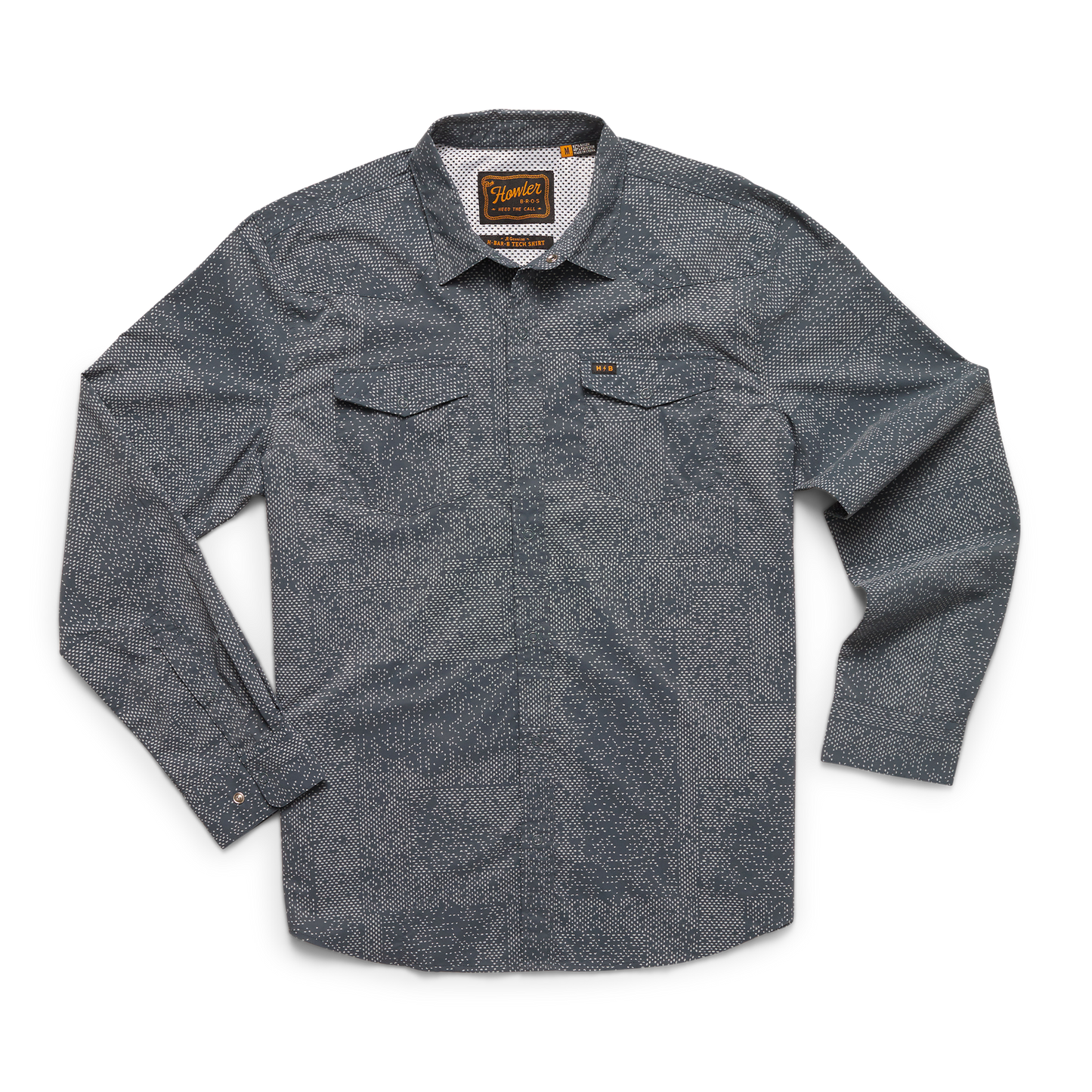 H Bar B Tech Longsleeve - Dot Matrix : Dark Slate