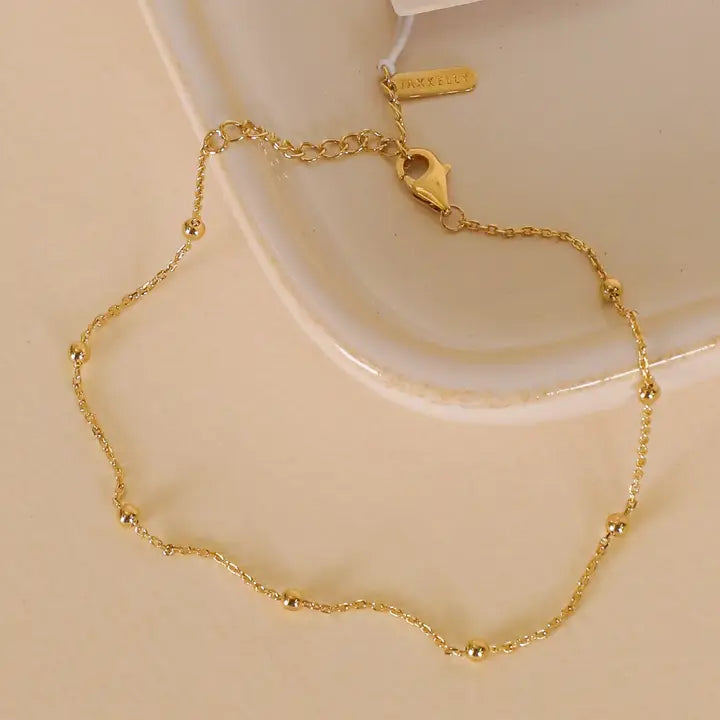 Gold Ball Bracelet - 18k Gold Plated