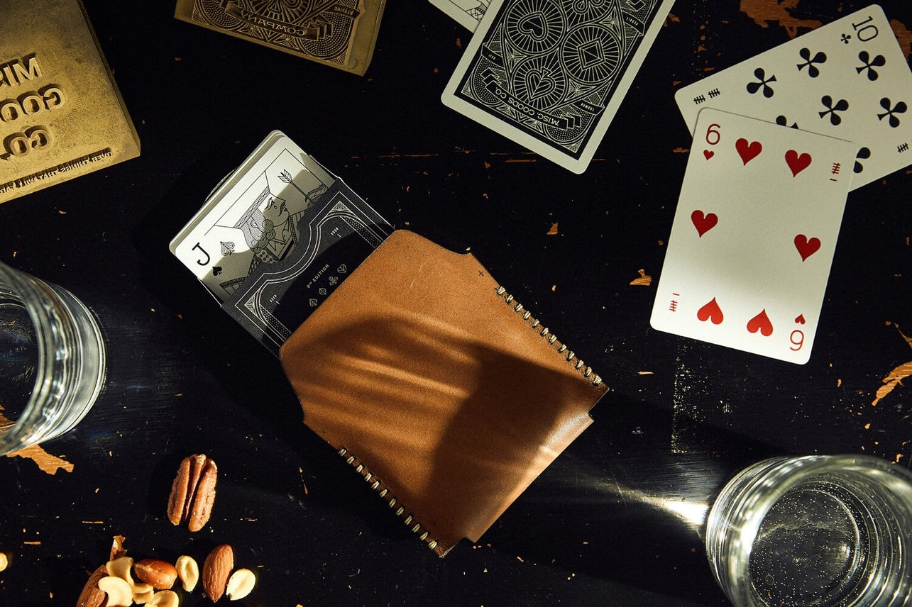 Handcrafted Playing Cards with Leather Case