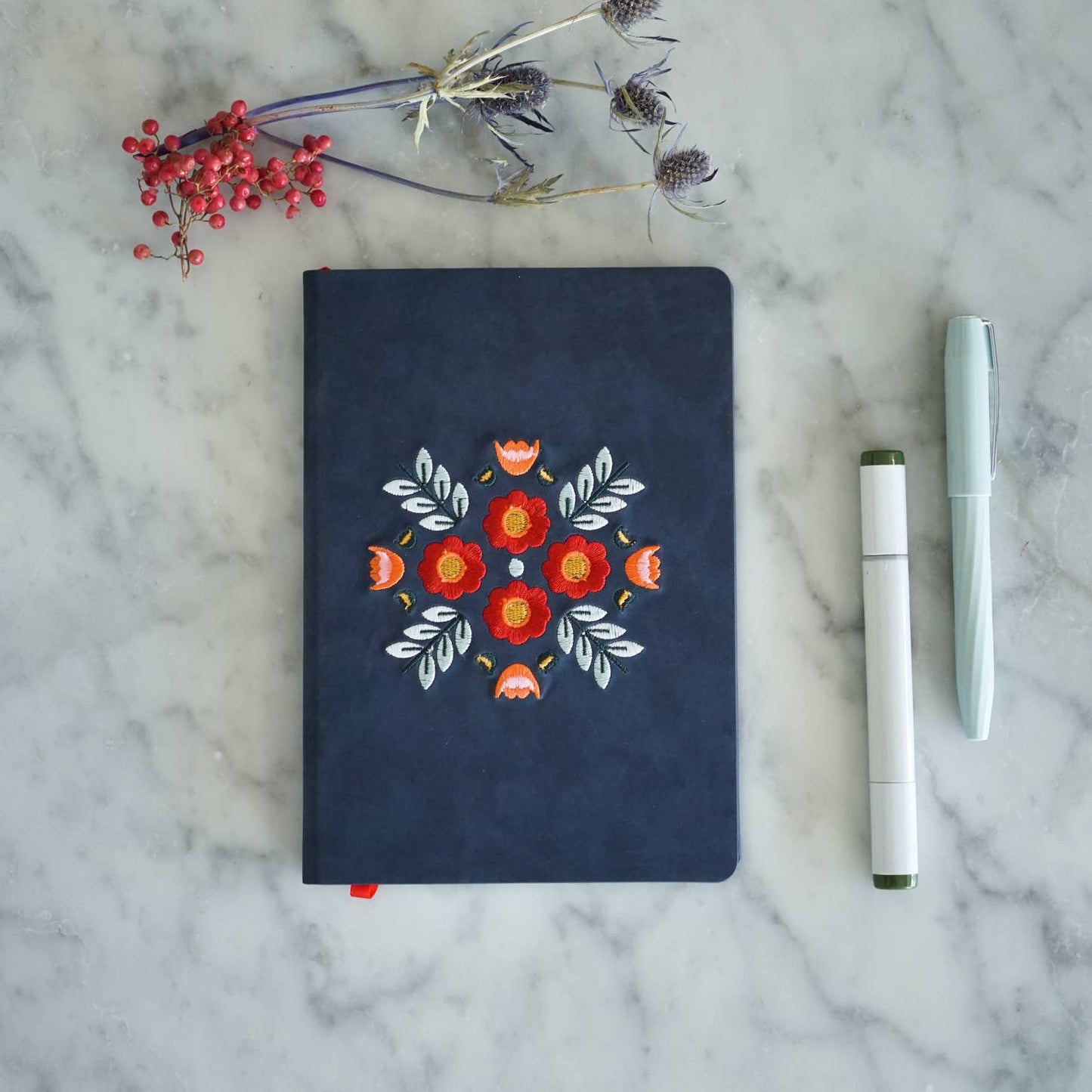 Evelynn Embroidered Layflat Journal Notebook
