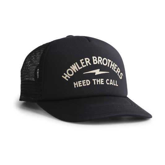 Howler Bros Foam Dome Hat - Lightning Badge: Black