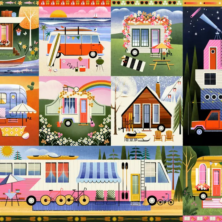 Happy Campers 1,000 Piece Caming Puzzle