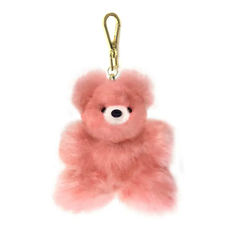 Alpaca Fleece Key Chain Bear - Micro 7"